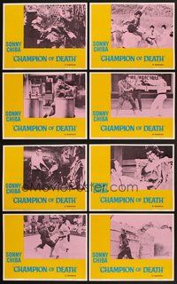 2g208 CHAMPION OF DEATH 8 LCs '76 great images of tough Sonny Chiba, martial arts action!