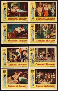 2g225 CLEOPATRA'S DAUGHTER 8 LCs '63 Il Sepolcro dei re, great images of sexy Debra Paget