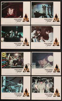 2g227 CLOCKWORK ORANGE 8 R-rated LCs '72 Stanley Kubrick classic, Malcolm McDowell!