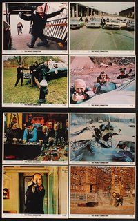 2g388 FRENCH CONNECTION 8 LCs '71 Gene Hackman in movie chase climax, directed by William Friedkin!