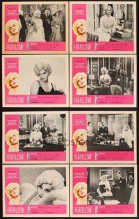 2g470 HARLOW 8 LCs '65 great images of Carol Lynley as The Blonde Bombshell!