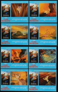 2g570 LAND BEFORE TIME 8 LCs '88 Steven Spielberg, George Lucas, Don Bluth, dinosaur cartoon!
