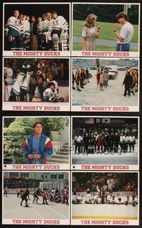 2g626 MIGHTY DUCKS 8 LCs '92 Walt Disney, Emilio Estevez, Joss Ackland, ice hockey!