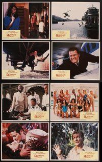2g674 OCTOPUSSY 8 LCs '83 Roger Moore as James Bond, sexy Maud Adams, Kabir Bedi!