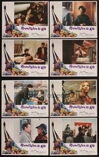 2g708 PERMISSION TO KILL 8 LCs '75 border art of Dirk Bogarde & Ava Gardner by Robert Tanenbaum!