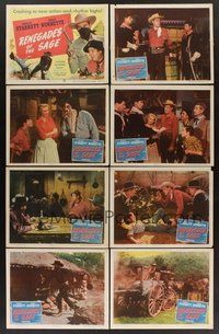2g750 RENEGADES OF THE SAGE 8 LCs '49 Leslie Banning, cowboys Charles Starrett & Smiley Burnette!