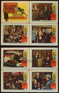 2g983 WITNESS FOR THE PROSECUTION 8 LCs '58 Billy Wilder, Tyrone Power, Marlene Dietrich, Laughton