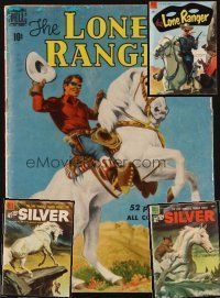 2h020 LOT OF 4 THE LONE RANGER/HI-YO SILVER COMIC BOOKS '50-55 the masked hero & his famous horse!