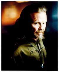 2h287 JON VOIGHT signed color 8x10 REPRO still '02 close up with long hair and mustache!