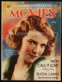 2h116 MOVIES magazine May 1931 great head & shoulders portrait of pretty Elissa Landi!