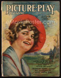 2h107 PICTURE PLAY magazine April 1921 artwork portrait of smiling Rubeye De Remer by S. Knox!