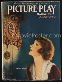 2h098 PICTURE PLAY magazine January 1920 art of Constance Talmadge & cuckoo clock by Haskell Coffin