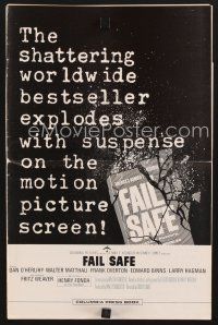 2h180 FAIL SAFE pressbook '64 the shattering worldwide bestseller directed by Sidney Lumet!