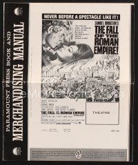 2h181 FALL OF THE ROMAN EMPIRE pressbook '64 Anthony Mann, Sophia Loren, cool gladiator artwork!