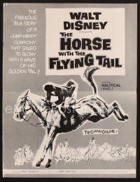 2h190 HORSE WITH THE FLYING TAIL pressbook '60 Walt Disney Olympic Equestrian Team documentary!