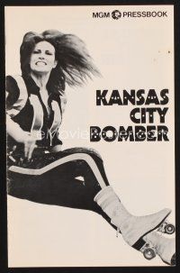 2h197 KANSAS CITY BOMBER pressbook '72 sexy roller derby girl Raquel Welch, hottest thing on wheels