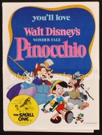 2h205 PINOCCHIO pressbook R78 Disney classic cartoon about a wooden boy who wants to be real!