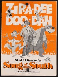 2h212 SONG OF THE SOUTH pressbook R72 Walt Disney, Uncle Remus, Br'er Rabbit & Br'er Bear!