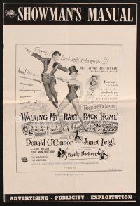 2h218 WALKING MY BABY BACK HOME pressbook '53 artwork of dancing Donald O'Connor & sexy Janet Leigh!
