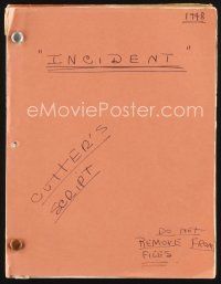 2h238 INCIDENT cutter's script '48 screenplay by Fred Niblo Jr. & Samuel Roeca!