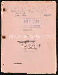 2h246 PARIS CALLING revised script script June 28, 1941, screenplay by Benjamin Glazer & Kaufman!