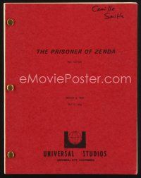 2h249 PRISONER OF ZENDA final draft script March 8, 1978, screenplay by Clement & La Frenais!