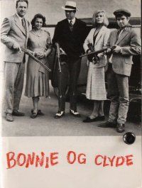 2h366 BONNIE & CLYDE Danish program '68 different images of Warren Beatty & Faye Dunaway!