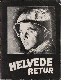 2h386 TO HELL & BACK Danish program '57 Audie Murphy's life story as a kid soldier in WWII!
