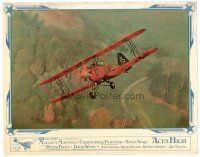 2j023 ACES HIGH English LC '76 really cool image of World War I bi-plane in flight!
