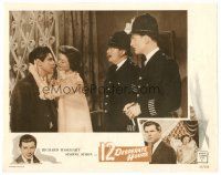 2j005 12 DESPERATE HOURS LC '57 two cops watch George Baker & Simone Simon about to kiss!