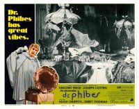 2j017 ABOMINABLE DR. PHIBES LC #4 '71 wacky image of bats hanging in creepy bedroom!