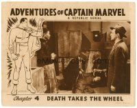 2j026 ADVENTURES OF CAPTAIN MARVEL chapter 4 LC '41 great border art of the superhero in costume!