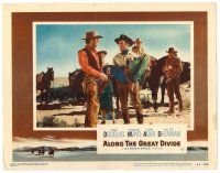 2j037 ALONG THE GREAT DIVIDE LC #4 '51 Kirk Douglas carrying unconscious man talks to James Anderson