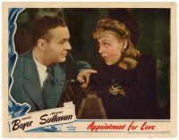 2j050 APPOINTMENT FOR LOVE LC '41 close up of Charles Boyer & pretty Margaret Sullavan!