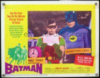 2j069 BATMAN LC #6 '66 great close image of Adam West & Burt Ward in costume in Bat Cave!