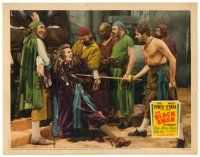 2j118 BLACK SWAN LC '42 pirates hold George Zucco as Tyrone Power points his sword at him!