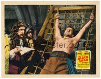 2j117 BLACK SWAN LC '42 Fortunio Bonanova looks at barechested Tyrone Power about to be tortured!