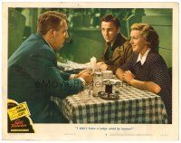 2j168 CASS TIMBERLANE LC #6 '48 Spencer Tracy & Cameron Mitchell with pretty Lana Turner in diner!