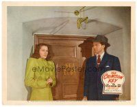 2j199 CRIMSON KEY LC #5 '47 Kent Taylor & Doris Dowling standing outside the Key Club door!