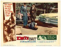 2j217 DATE BAIT LC #4 '60 great image of teens fighting in front of vintage MG convertible & Dodge!