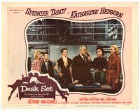 2j226 DESK SET LC #4 '57 great image Spencer Tracy, Katharine Hepburn & cast!