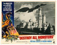2j229 DESTROY ALL MONSTERS LC #7 '69 cool image of Rodan destroying Arabian palace!