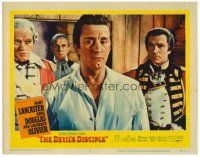 2j233 DEVIL'S DISCIPLE LC #7 '59 English Laurence Olivier stares at American Kirk Douglas!