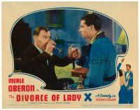 2j242 DIVORCE OF LADY X LC '38 scared Laurence Olivier has Ralph Richardson test his drink first!