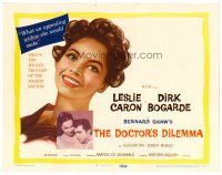 2j245 DOCTOR'S DILEMMA TC '59 Dirk Bogarde thinks Leslie Caron would be an appealing widow!