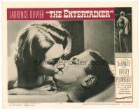 2j262 ENTERTAINER LC #8 '60 aging Laurence Olivier kissing sexy young Shirley Ann Field in bed!