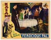 2j279 FEROCIOUS PAL LC '34 image of Kazan the Wonder Dog with man scolding young couple at table!