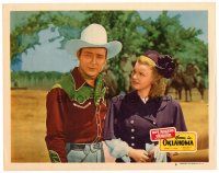 2j373 HOME IN OKLAHOMA LC #8 '46 best close up of Dale Evans looking at cowboy Roy Rogers!