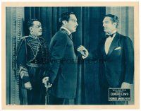 2j375 HONOR AMONG MEN LC '24 Edmund Lowe in tuxedo confronts another man in tux & military man!