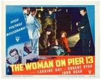 2j393 I MARRIED A COMMUNIST LC #7 1950 Laraine Day on with wounded Robert Ryan, Woman on Pier 13!